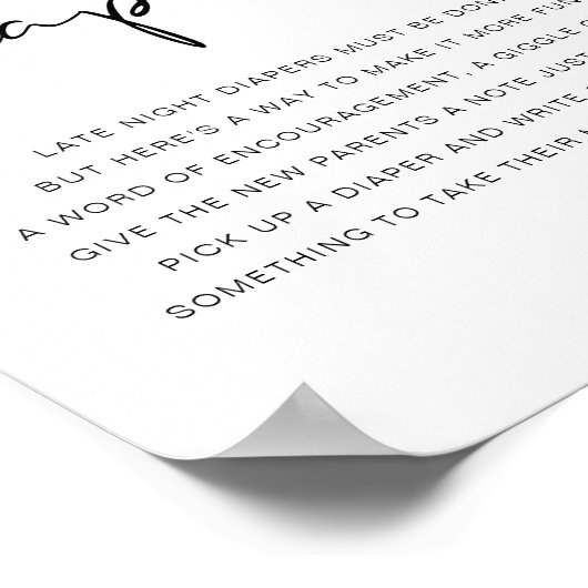 ADELLAミニマルモダンリスト深夜おむつゲームP ポスター (角)