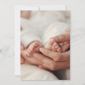 ADELLAミニマル生まれたばかりのリスト1枚の写真発表 招待状 (裏面)