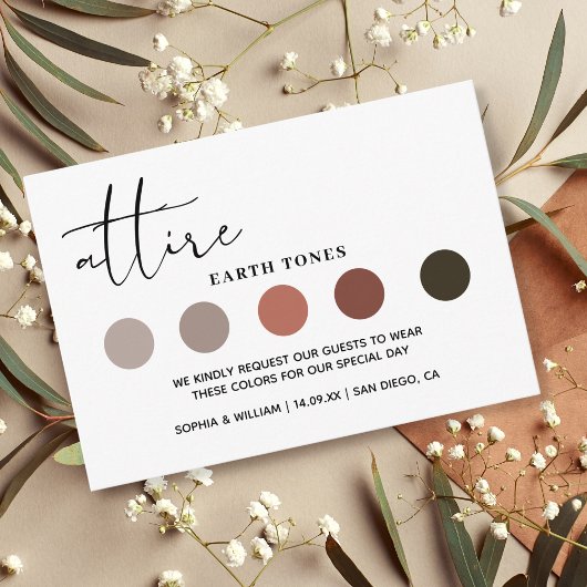 ADELLAミニマル結婚リストの衣装コードカード サンキューカード