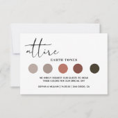 ADELLAミニマル結婚リストの衣装コードカード サンキューカード (正面)