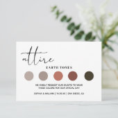 ADELLAミニマル結婚リストの衣装コードカード サンキューカード (スタンド正面)