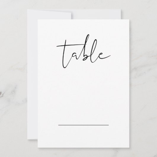 ADELLAモダンのテー空白のブル番号 招待状 (正面)