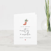 ADELLAモダンストッキング叔母とクリスマス叔父 シーズンカード (正面)