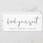 ADELLAモダンミニマルが座席のヘッダーカードを見つける 招待状 (正面)
