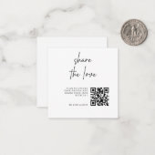 ADELLAモダン共有ザ・ラブQRコードテーブルカード ノートカード (正面/裏面インサイチュ)