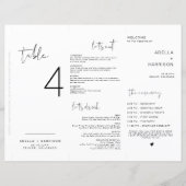 ADELLA三折テーブル番号メニュープログラムカード (正面)