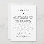 ADELLA写真ミニマルMatron of Honor提案書 招待状 (裏面)