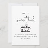 ADELLA写真モダンミニマルゲストブックサイン 招待状 (正面)