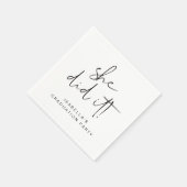 ADELLA彼女モダンはミニマル卒業パーティーをやった スタンダードカクテルナプキン (角)