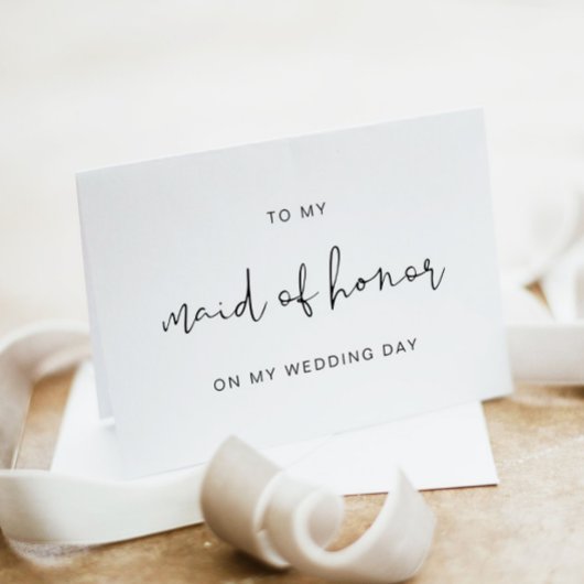 ADELLA私の結婚式の日のカードでメイド・オブ・オーナー（花嫁付き添い人）に サンキューカード