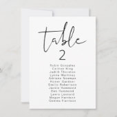 ADELLA縦置きテーモダンブルミニマルシーティングカード 招待状 (正面)