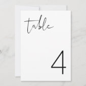 ADELLA – ミニマモダンリストのシンプルテーブル番号 招待状 (正面)