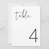ADELLA – ミニマモダンリストのシンプルテーブル番号 招待状 (裏面)
