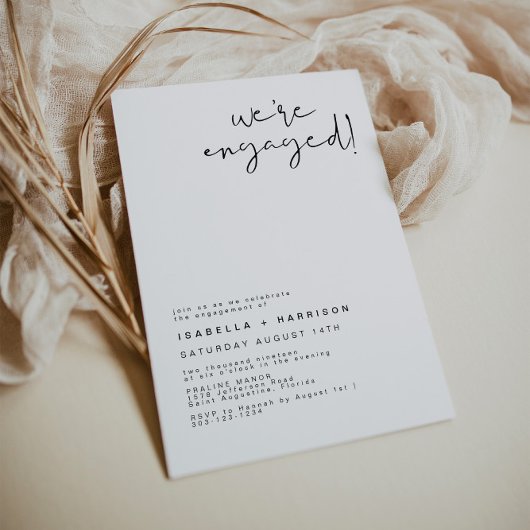 ADELLA – ミニマモダンリスト婚約発表 招待状