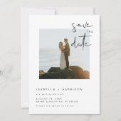 ADELLA – ミニマルモダンリスト写真デートを保存 招待状 (正面)