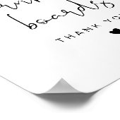 ADELLA ミニマル Cornhole Guestbook's 結婚 Sign ポスター (角)