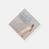 ADELLA モダンミニマルおもしろい・ファクト卒業パーティー スタンダードカクテルナプキン (角)