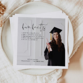 ADELLA モダンミニマルおもしろい・ファクト卒業パーティー スタンダードカクテルナプキン