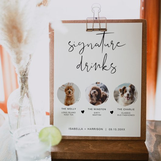 ADELLA モダン 3ミニマルフォトペットのシグネチャードリンク ポスター