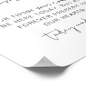 ADELLA 現代的でミニマルな追悼プレート ポスター (角)