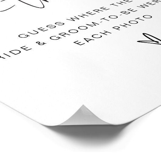 ADELLA Bohoどこ彼らはブライダルシャワーゲーム ポスター (角)