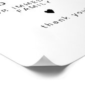 ADELLA Edgyのミニマル結婚座席指定標識 ポスター (角)