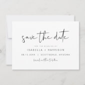 ADELLA Edgyミニマモダンリスト写真Save the Date 招待状 (正面)