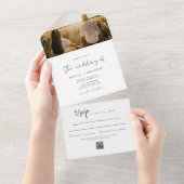 ADELLA Edgyミニマモダンリスト結婚ズ オールインワン招待状 (貼ってはがせる)