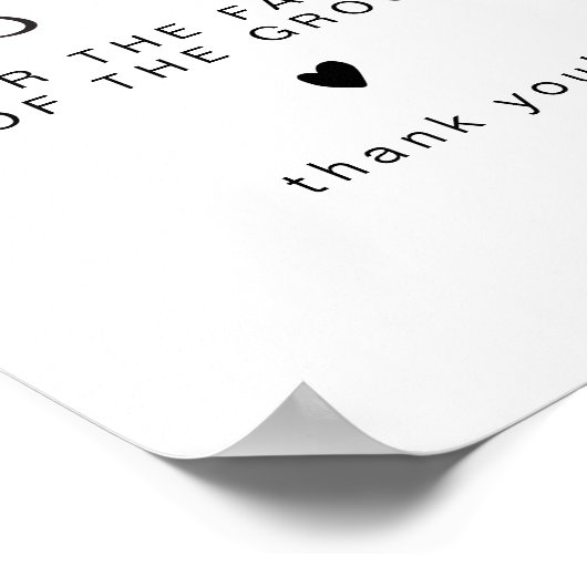 ADELLA Edgy ミニマル新郎の家族のために予約 ポスター (角)