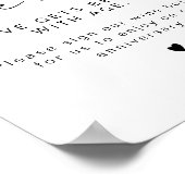 ADELLA Edgy Minimal Wine Wedding Guestbook Sign ポスター (角)