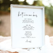 ADELLA Edgy Minimalist Hot Cocoa Bar Menu ポスター