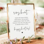 ADELLA Modern Ring Hunt Bridal Shower Game  ポスター<br><div class="desc">This boho bridal shower ring hunt game template ring hunt bridal shower game sign features an edgy handwritten font and modern,  minimalist design. Use this template to edit the fonts,  font color,  and background color to match your event needs. Perfect for your bold,  modern,  minimalist,  or contemporary bridal shower.</div>