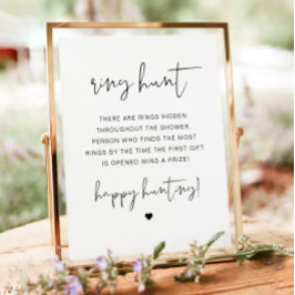 ADELLA Modern Ring Hunt Bridal Shower Game  ポスター