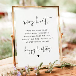 ADELLA Modern Ring Hunt Bridal Shower Game ポスター
