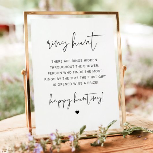 ADELLA Modern Ring Hunt Bridal Shower Game  ポスター