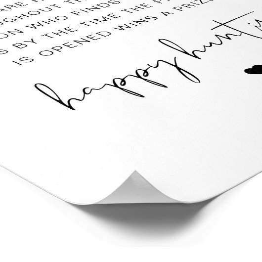 ADELLA Modern Ring Hunt Bridal Shower Game  ポスター (角)