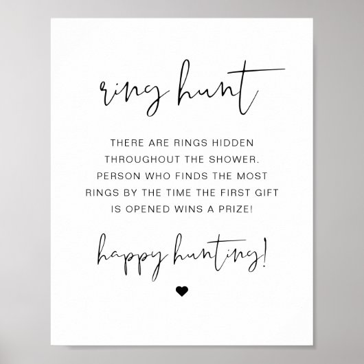 ADELLA Modern Ring Hunt Bridal Shower Game  ポスター (正面)