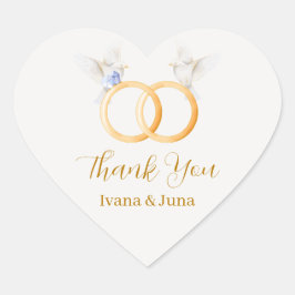 ADELLEシンプルデュスクブルーカップル結婚ズラベル ハートシール