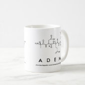 Ademのペプチッド名前のマグ コーヒーマグカップ (正面右)