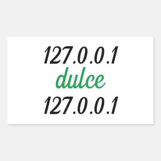 Adesivo 127.0.0.1 dulce 127.0.0.1 長方形シール (正面)
