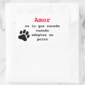 Adesivo adoptar un perro 長方形シール (バッグ)