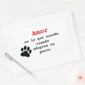 Adesivo adoptar un perro 長方形シール (封筒)