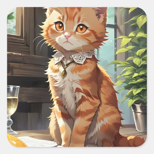 Adesivo Anime Coleção Filhotes スクエアシール (正面)