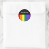 Adesivo Autocolante Orgulho Gay Rainbow ラウンドシール (バッグ)