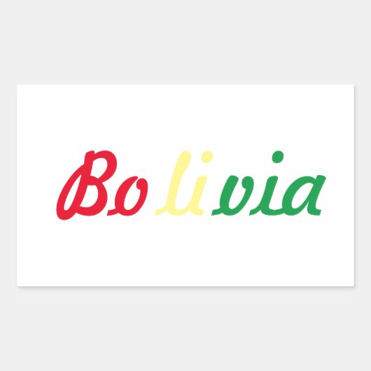 Adesivo Bolivia 長方形シール (正面)