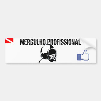 Adesivo carro eu curto mergulho profissional. バンパーステッカー
