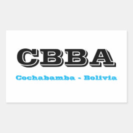Adesivo CBBA Cochabamba Bolivia 長方形シール