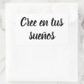 Adesivo cree en tus sueños 長方形シール (バッグ)