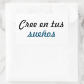 Adesivo cree en tus sueños 長方形シール (バッグ)