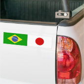 ADESIVO DE CARRO BANDEIRAS BRASIL e JAPÃO バンパーステッカー (トラック上)